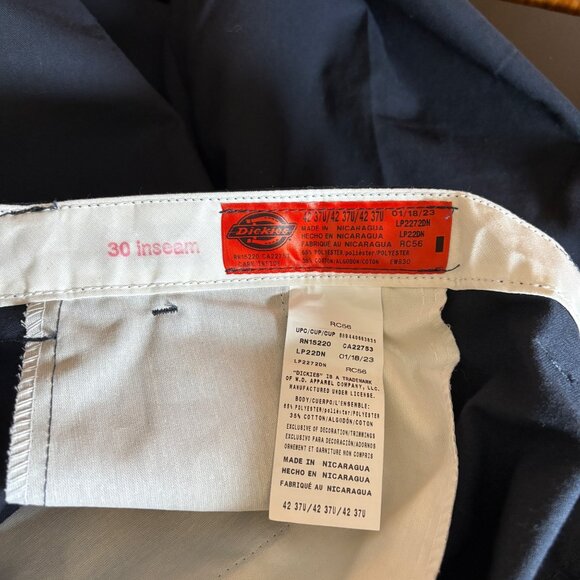 Dickies Flex Mens Navy Blue Work Pants Size 42/37U 30in Inseam Durable Twill NEW - Picture 5 of 7